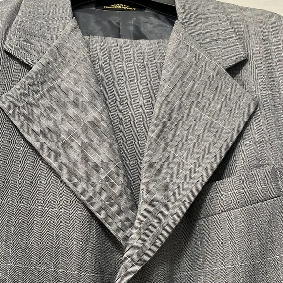 Boys FUBU suit- 2pc- gray plaid